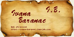 Ivana Baranac vizit kartica